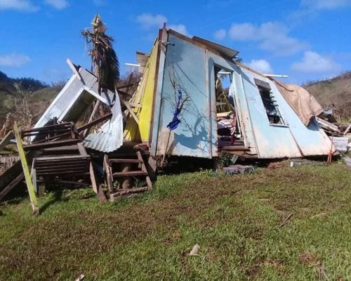 damaged building