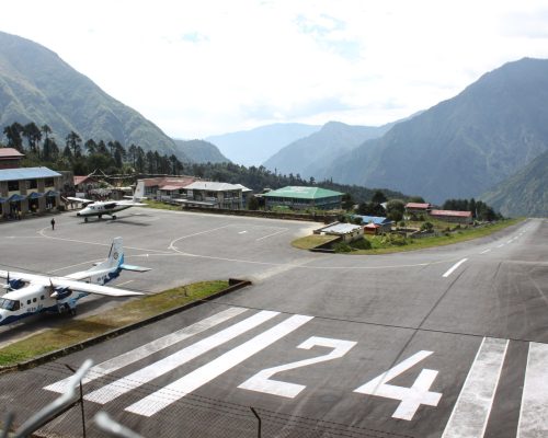 crazy airport in lukla nepal