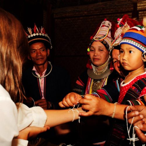 karen hill tribe greeting for volunteers