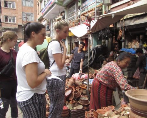 at local market