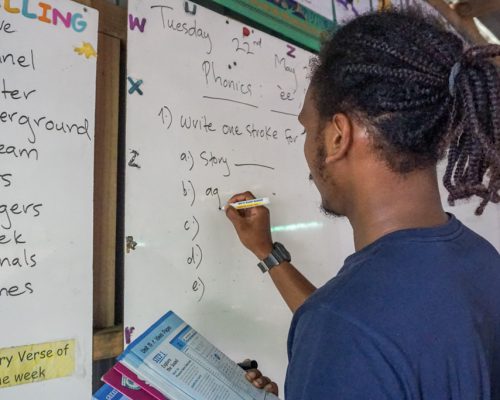 writing on the board