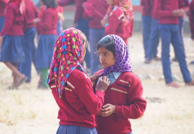 school kids Bodhgaya