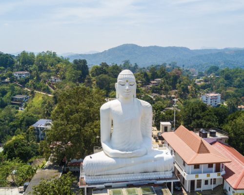 statue on top of hill Sri Lanka