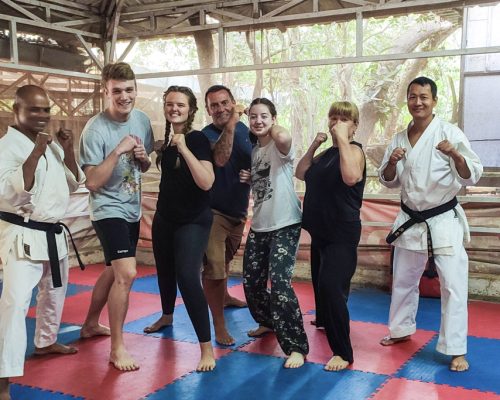 group at teakwondo class