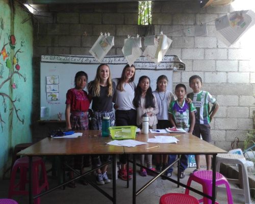 participants with students in classroom