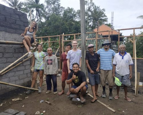 group at contruction site