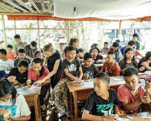 students at desks